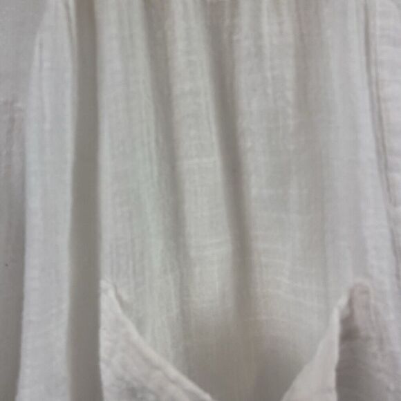 Sundance White Cotton Guaze Viscose Beachy Top Size Large - Picture 6 of 8
